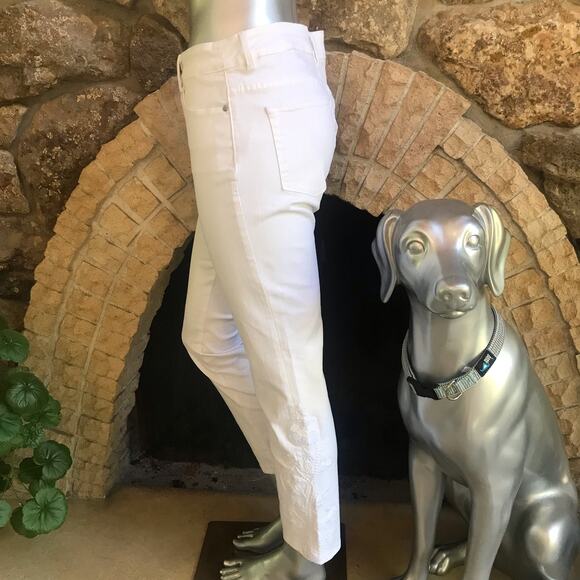 Soft Surroundings Beaded Embellished White Jeans Style 2CC02 Women's Size Small - Picture 2 of 8